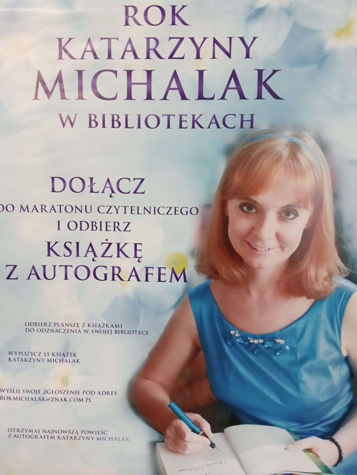 Wygraj książkę Katarzyny Michalak w Bibliotece w Bobrownikach Małych