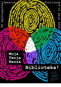 Plakat promujący XX Ogólnopolski Tydzień Bibliotek
