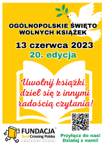 Plakat promujący akcję bookcrossingową