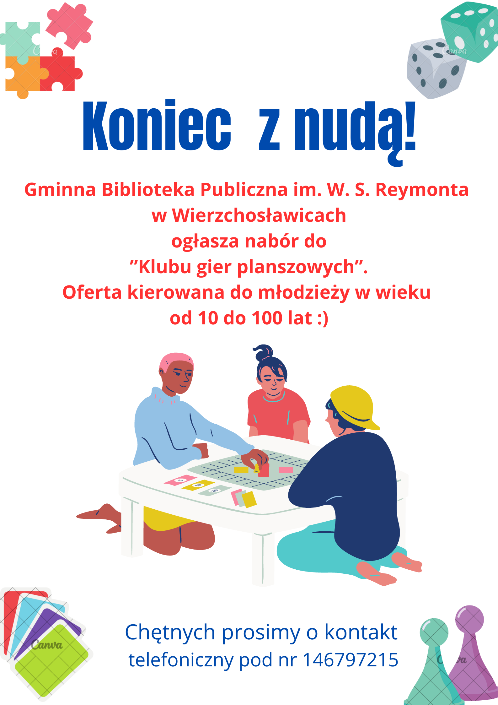 Zgłoszenia do Klubu Gier Planszowych