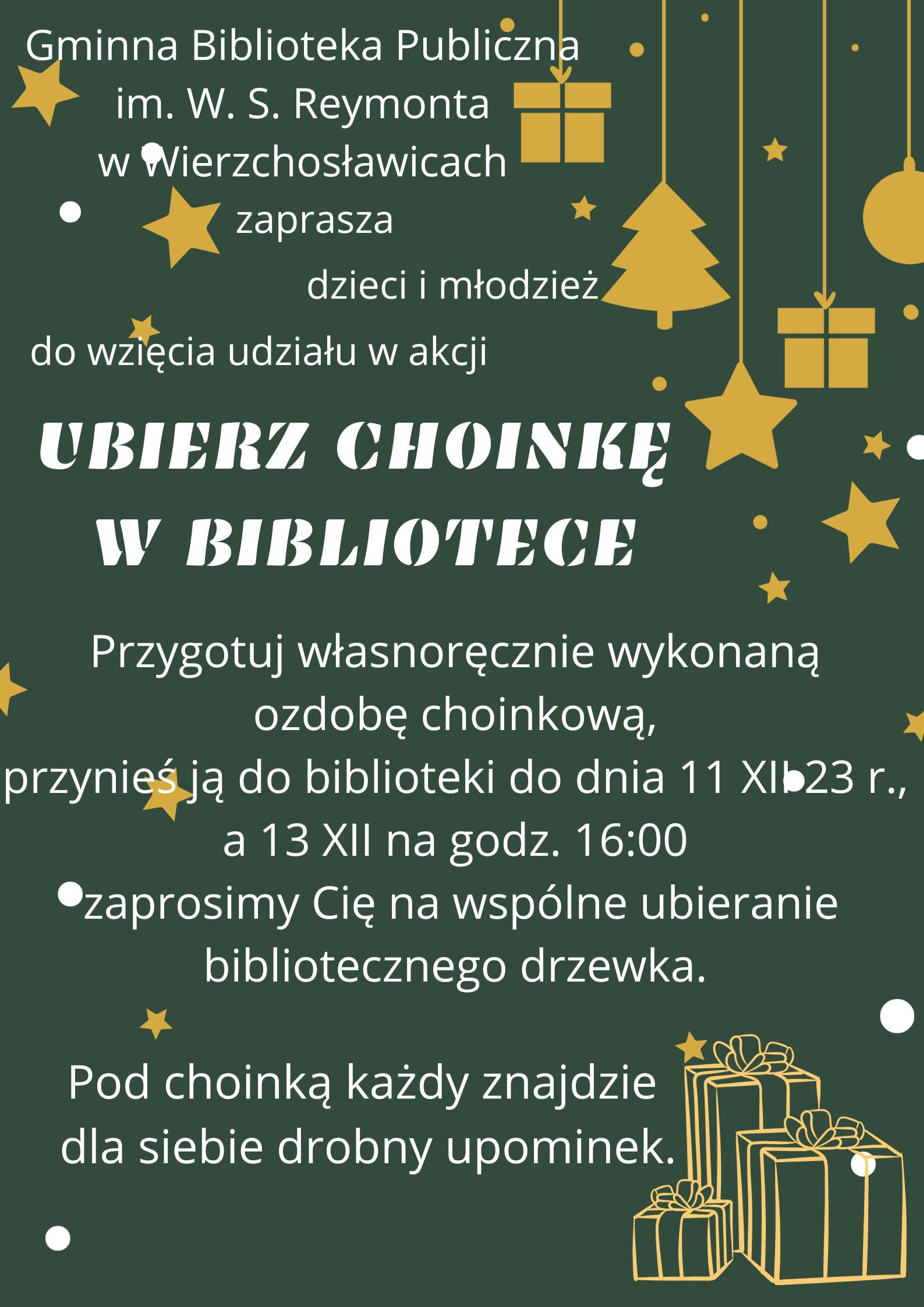 Ubierz choinkę w bibliotece