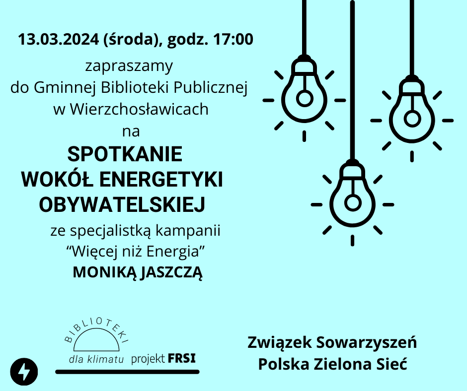 rozmowa o energetyce obywatelskiej w bibliotece