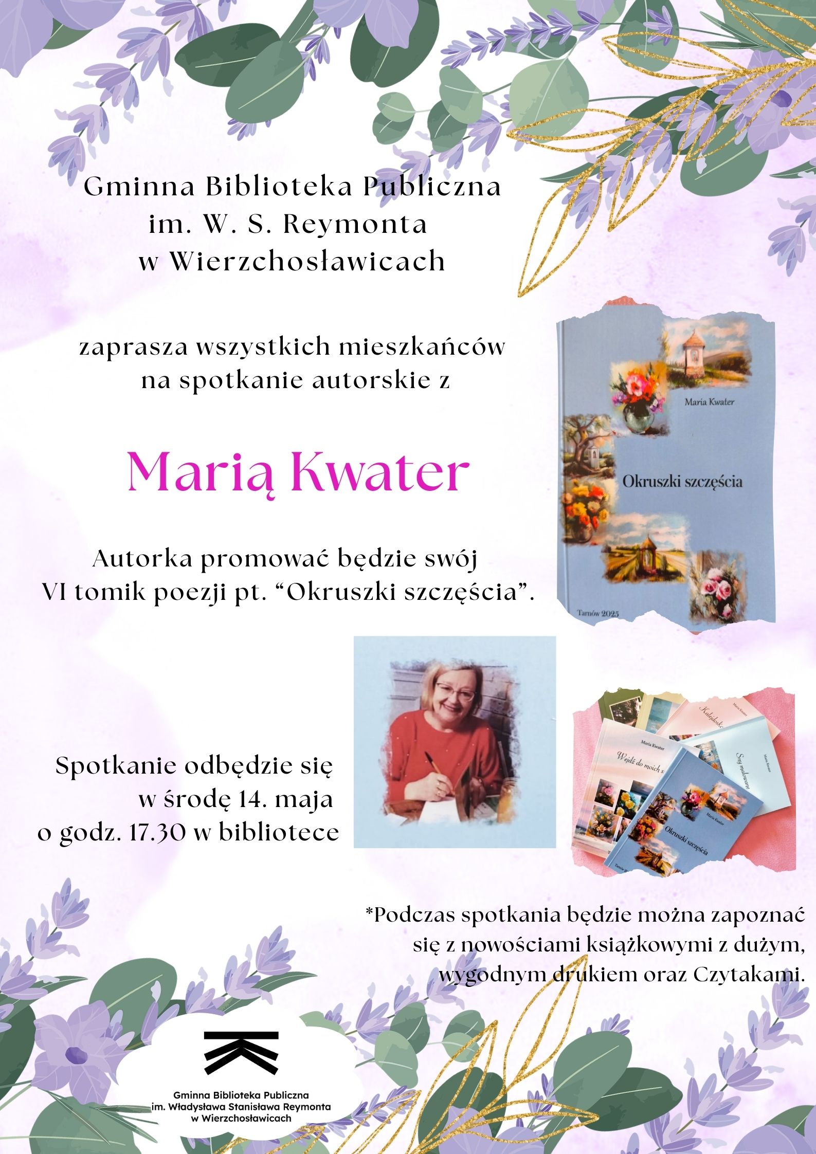 Spotkanie autorskie z Marią Kwater