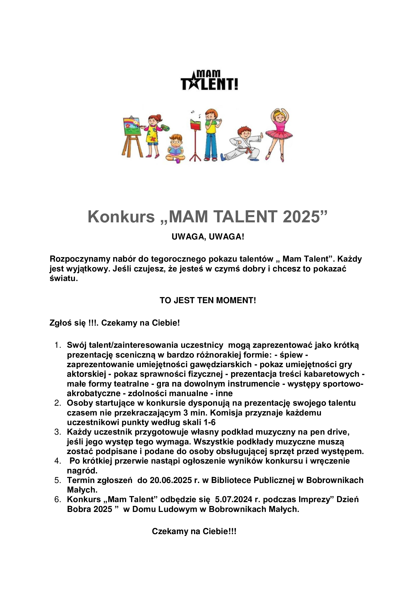 Konkursy z okazji Dnia Bobra 2025 w filii w Bobrownikach Małych