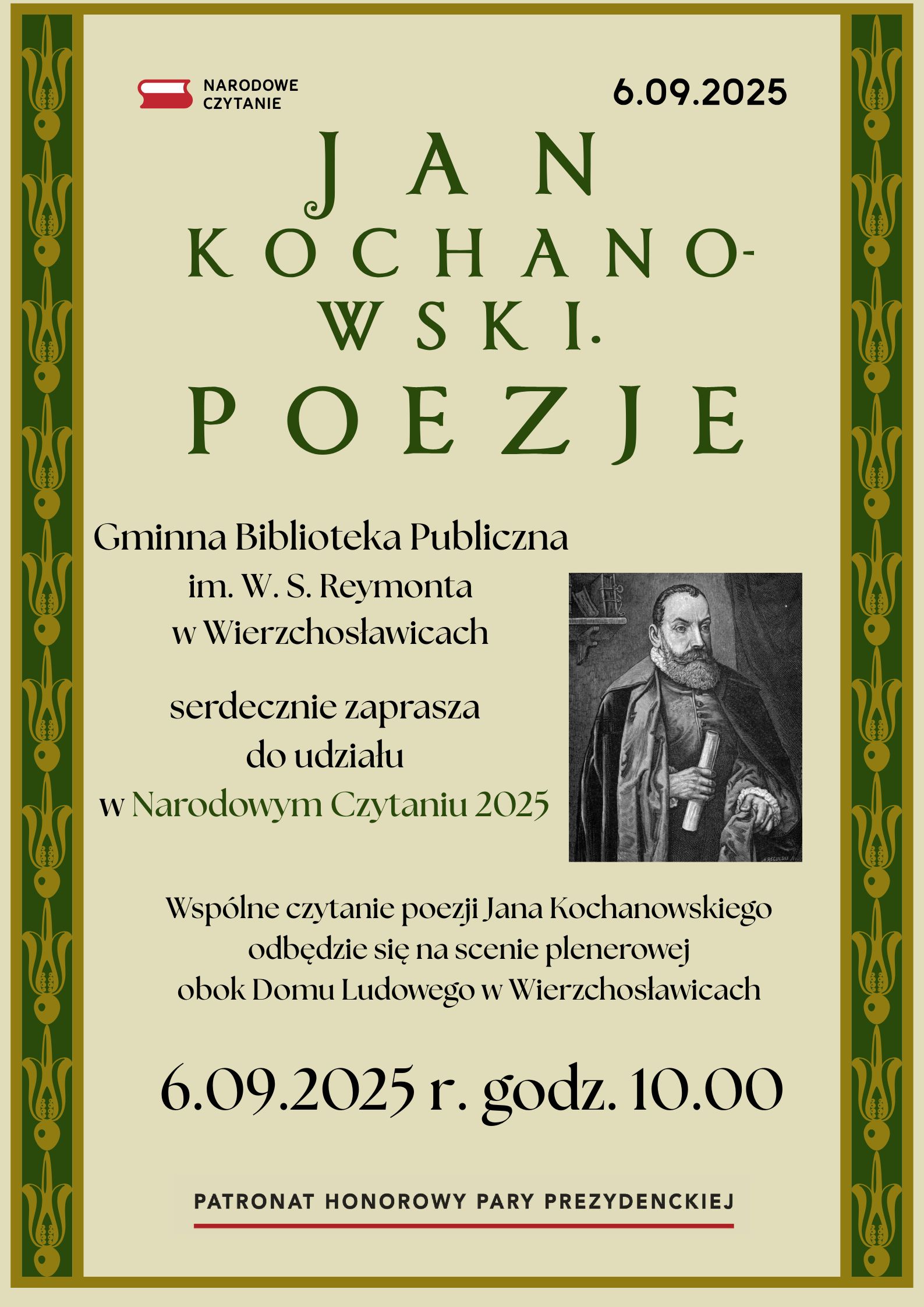Zapraszamy na Narodowe Czytanie 2025