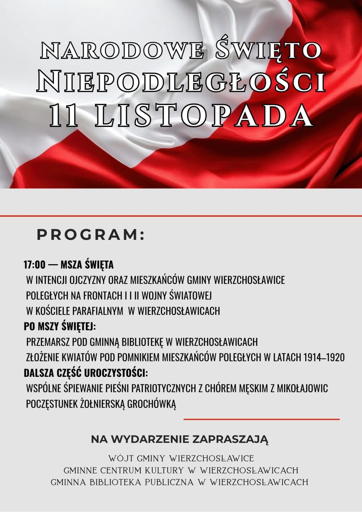 Święto Niepodległości w Gminie Wierzchosławice