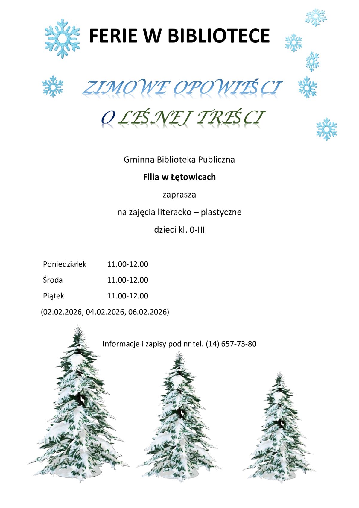 Ferie w bibliotece w Łętowicach