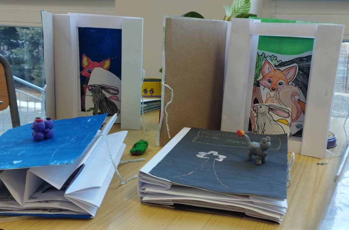 Książka tunelowa jako pamiątka z ferii w bibliotece w Łętowicach