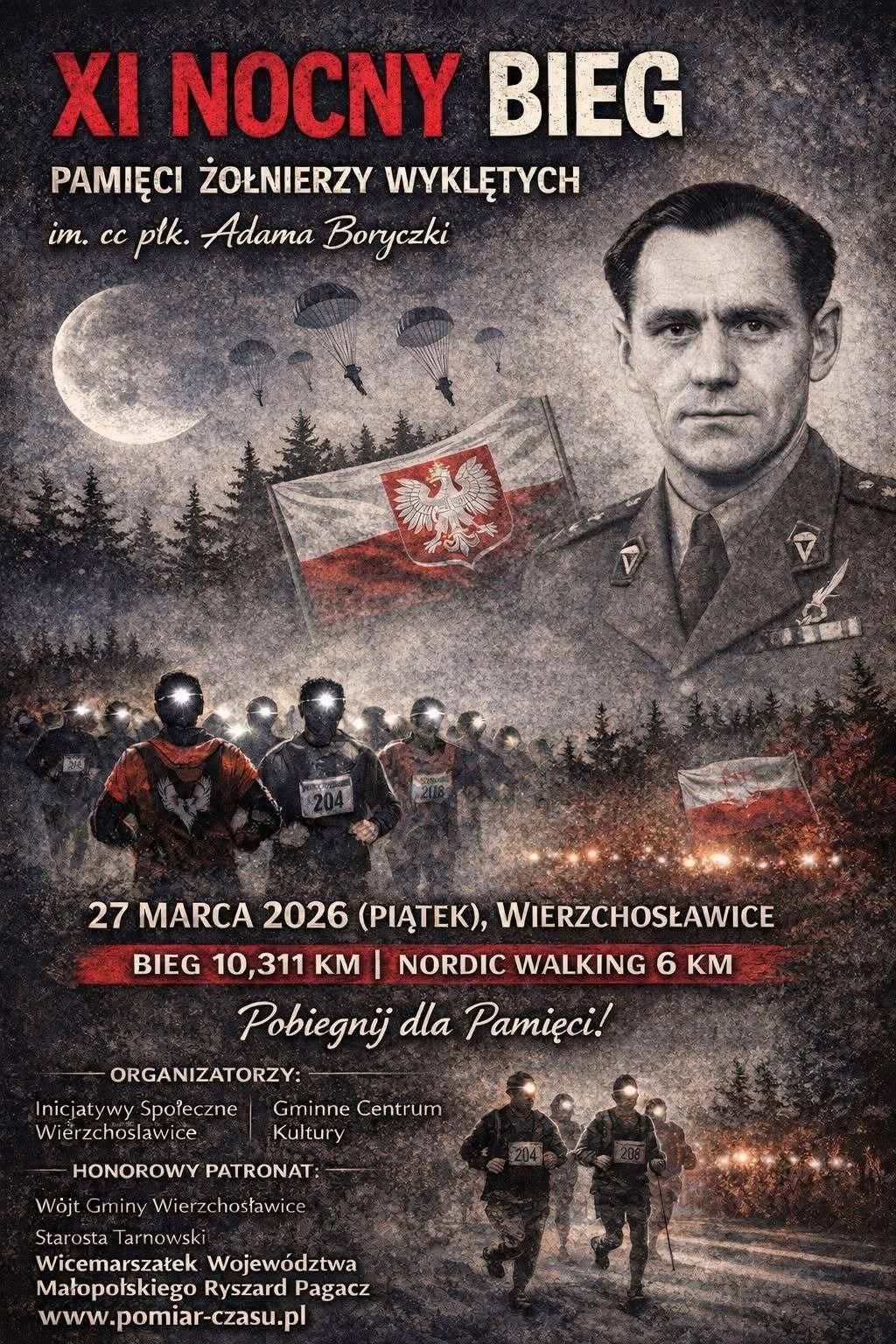 XI Nocny bieg Pamięci Żołnierzy Wyklętych im. cc płk. Adama Boryczki