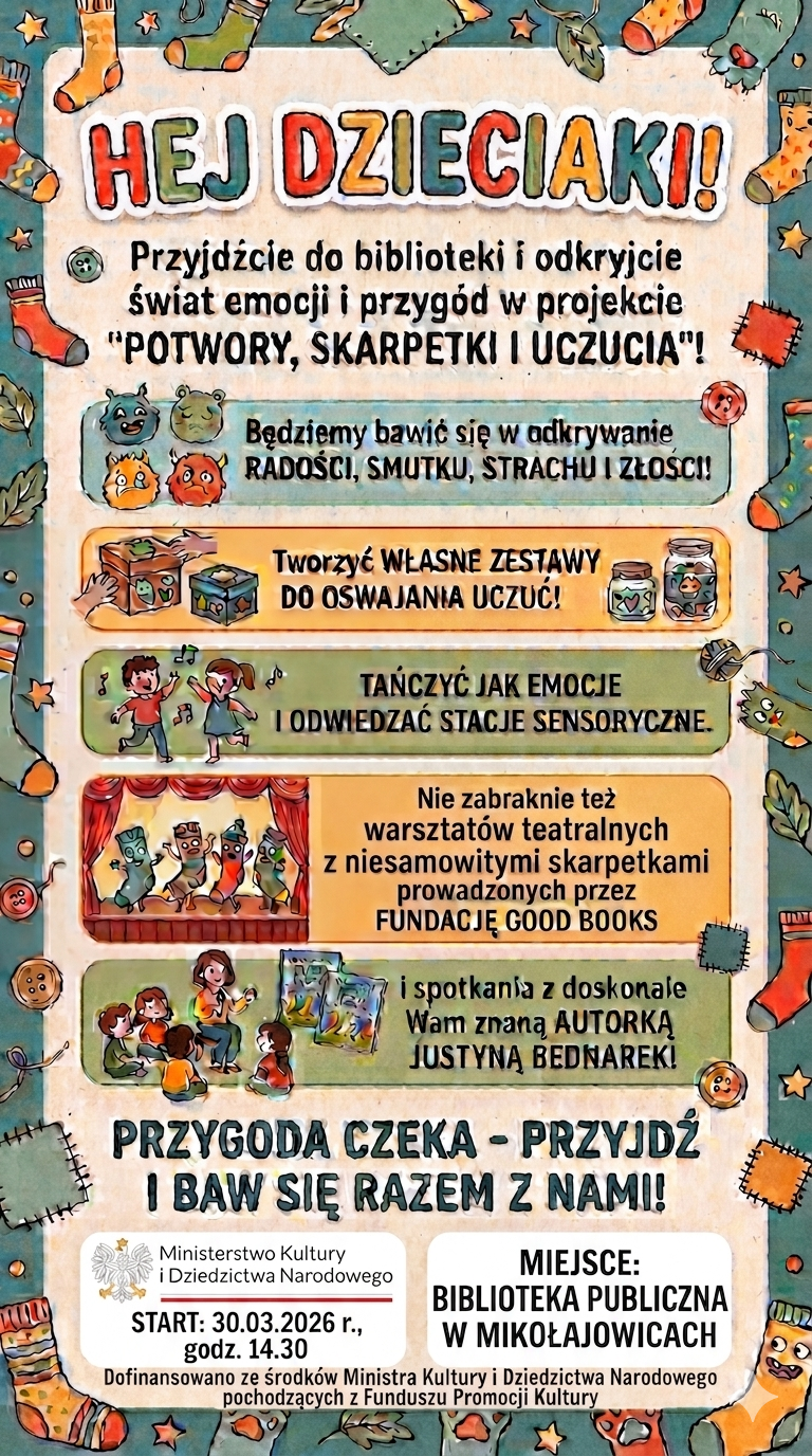 Rozpoczęcie projektu w bibliotece w Mikołajowicach